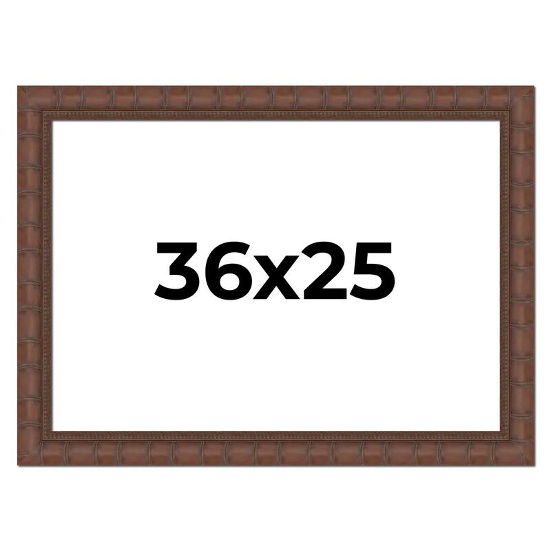 36x25 Frame Pewter Solid Wood Picture Frame Width 1.625 Inches | Interior Frame Depth 0.6875 Inches