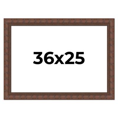 36x25 Frame Pewter Solid Wood Picture Frame Width 1.625 Inches | Interior Frame Depth 0.6875 Inches