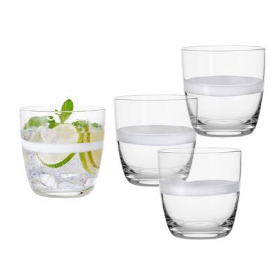 Fitz and Floyd Orgnc Band 15-oz Double Old Fashioned Glasses, Set of 4