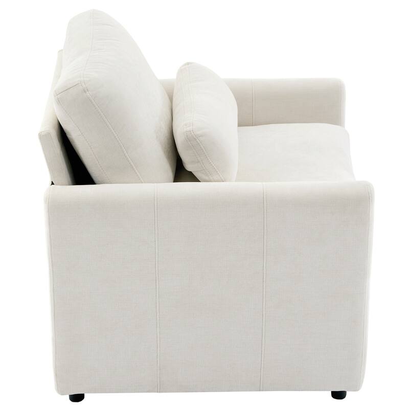 Living Room Cloud Plush Upholstered Sofa with Double Cushion
