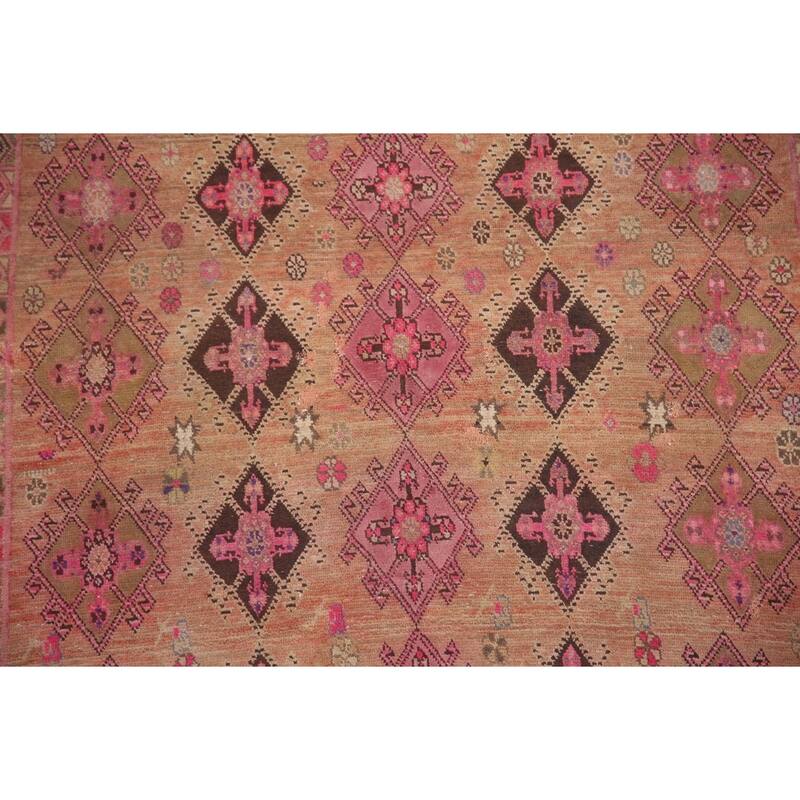 Hand Knotted Oriental 100% Wool Carpet Traditional All-Over Oranges & Rust Sirjan Area Rug - 5' 10'' X 4' 3''
