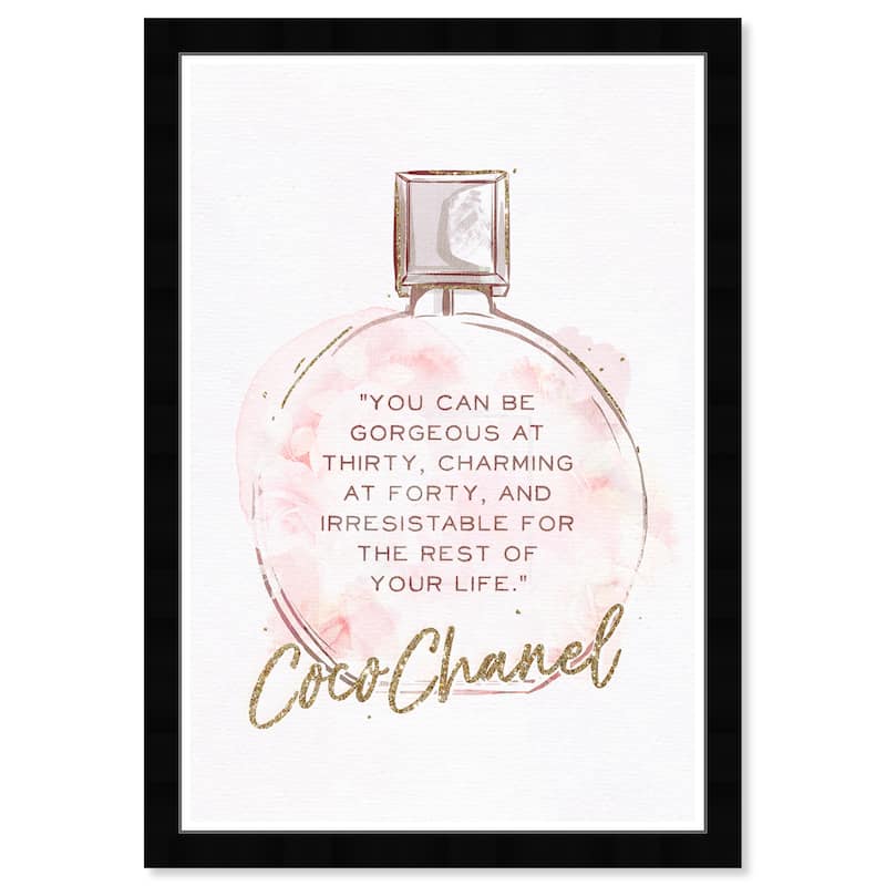 Wynwood Studio Prints Fashion and Glam Gorgeous at Thirty White and Metallic Gold Glam Wall Art Canvas Print
