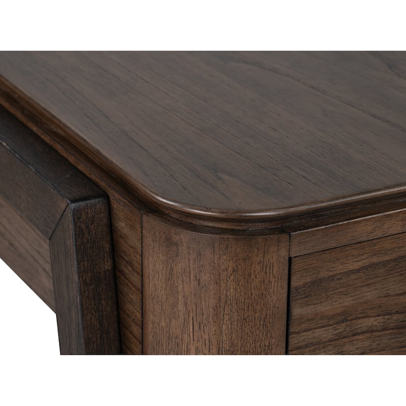 Magnussen Home Hallie Milk Chocolate and Dark Chocolate Rectangular End Table - 22''W x 26''D x 23''H