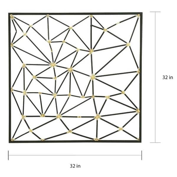 slide 1 of 1, Black Iron Modern Wall Decor Abstract 32 x 32 x 4 - 32"W, 32"H