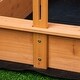 preview thumbnail 7 of 7, Outsunny Kids Sandbox with Cover and Adjustable Canopy, Children's Wooden Sandbox Backyard Toy - 42.25" x 42.25" x 43.25"