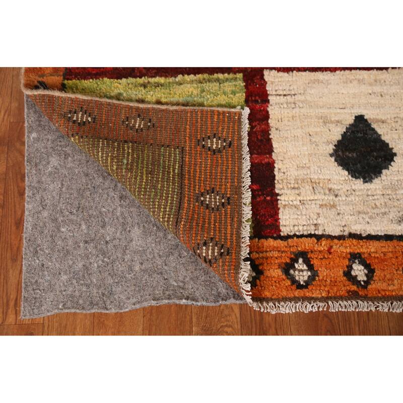 Tribal Geometric Moroccan Area Rug Handmade Oriental Wool Carpet - 6'8" x 9'7"