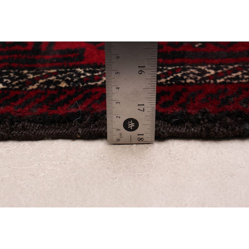 ECARPETGALLERY Hand-knotted Royal Baluch Red Wool Rug - 3'7 x 6'8