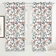 preview thumbnail 15 of 22, DriftAway Ada Floral Botanical Print Flower Leaf Lined Blackout Window Curtains 52"Width X 72 "Length - Multi