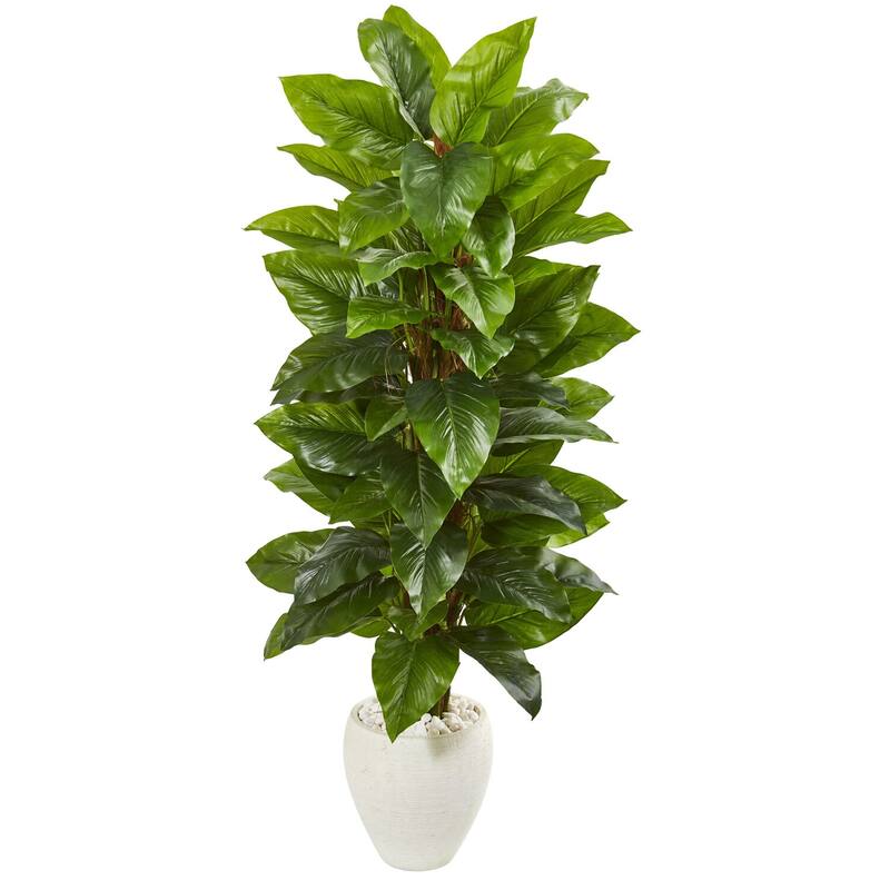 Artificial Plant 46 Inch Indoor Outdoor Decor Tall Faux Greenery - Green - 63
