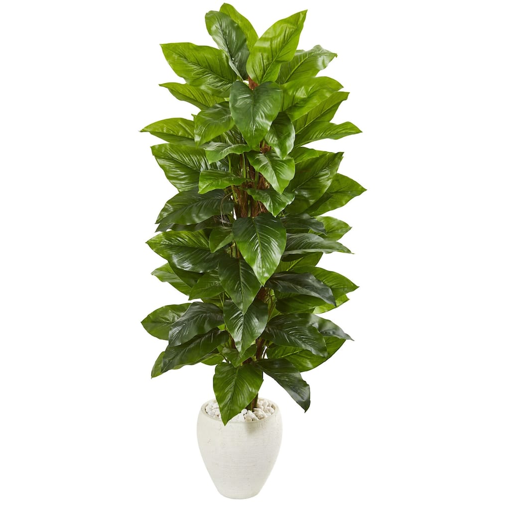 Artificial Plant 46 Inch Indoor Outdoor Decor Tall Faux Greenery - Green - 63