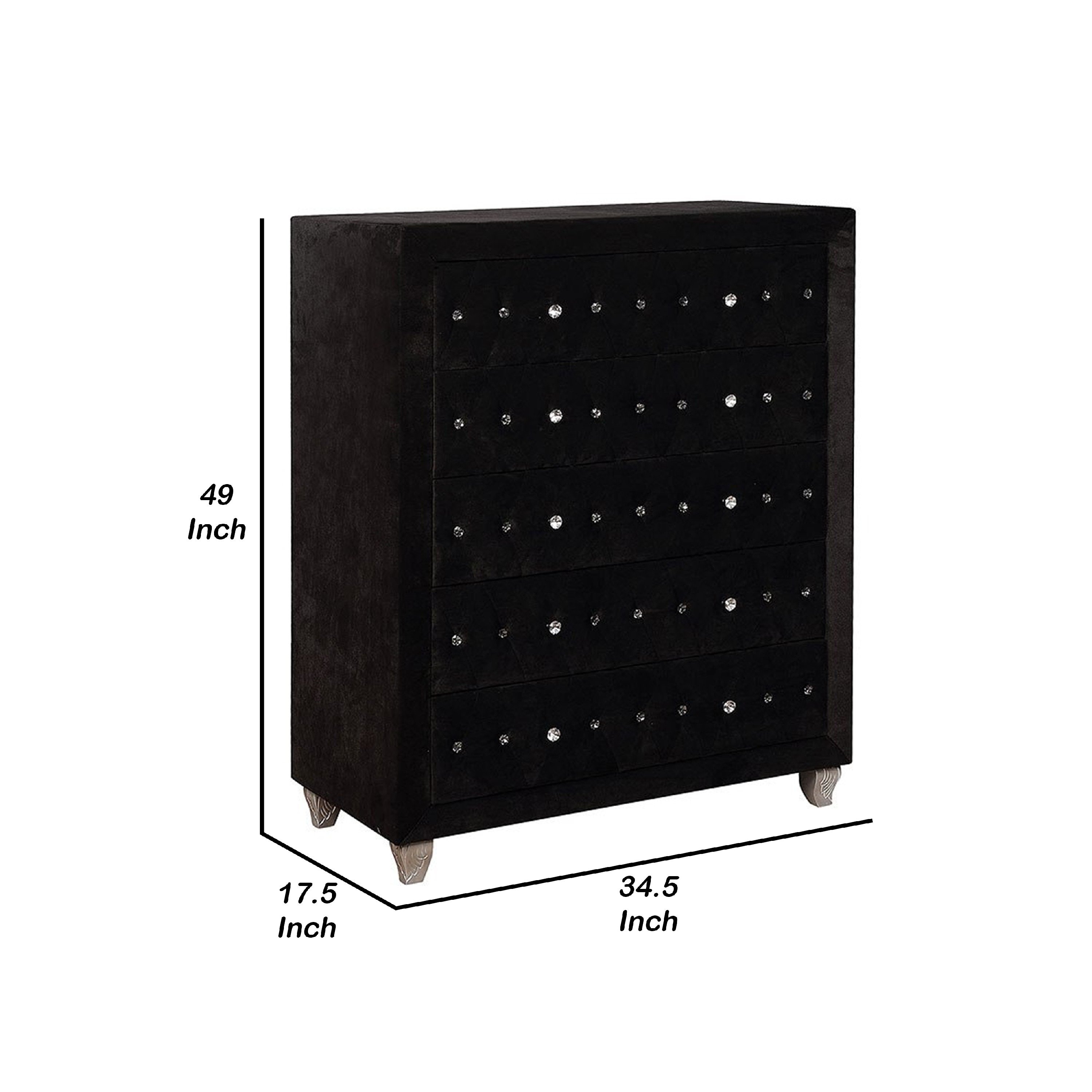 black dresser with white knobs Fern Marble Six Drawer contemporary look Black 6 Drawer Bedroom Dresser