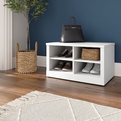 Hampton Heights 30W Shoe Bench by Bush Furniture