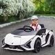 preview thumbnail 6 of 5, White Lamborghini SIAN Kids Ride-On Car, 12V with Remote & Music