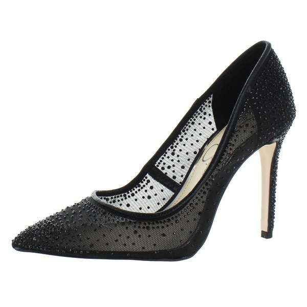 jessica simpson prianne embellished mesh pumps