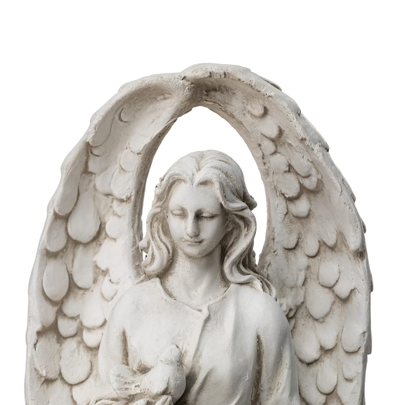 Glitzhome 20.5"H MGO Standing Archangel Garden Statue Outdoor Indoor Sculpture