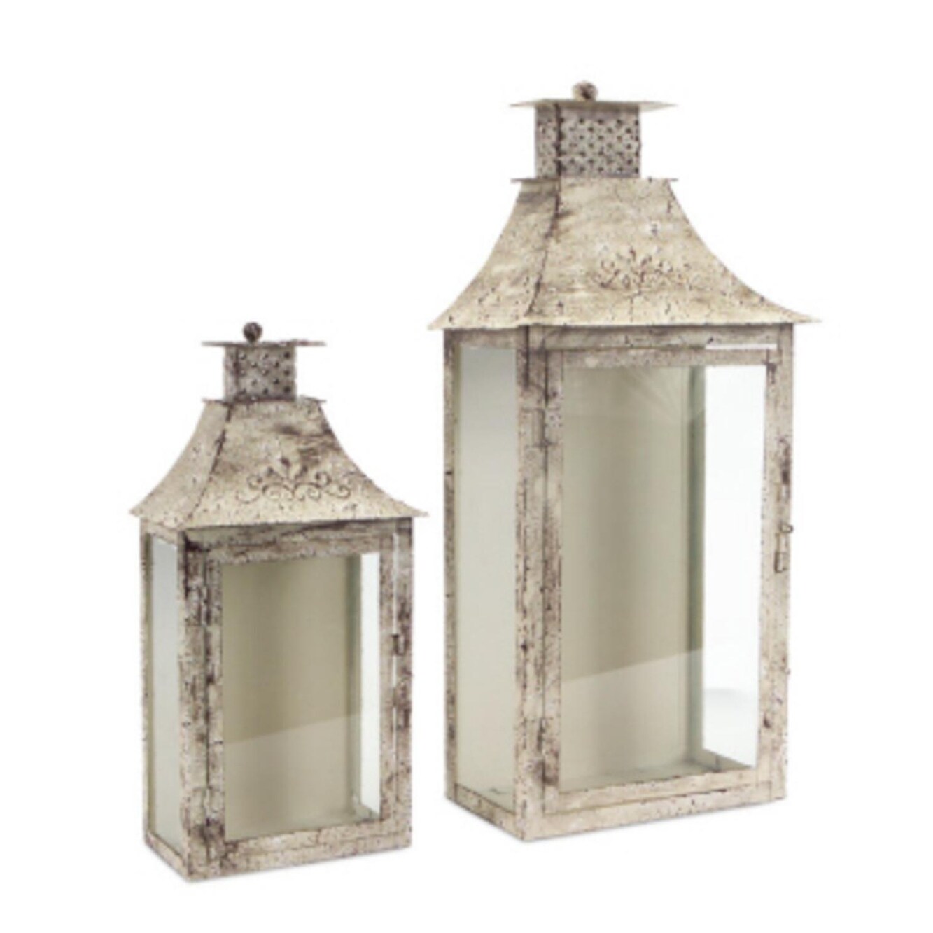 Shop Set Of 2 Cream And Brown Antique Wall Mounted Pillar Candle