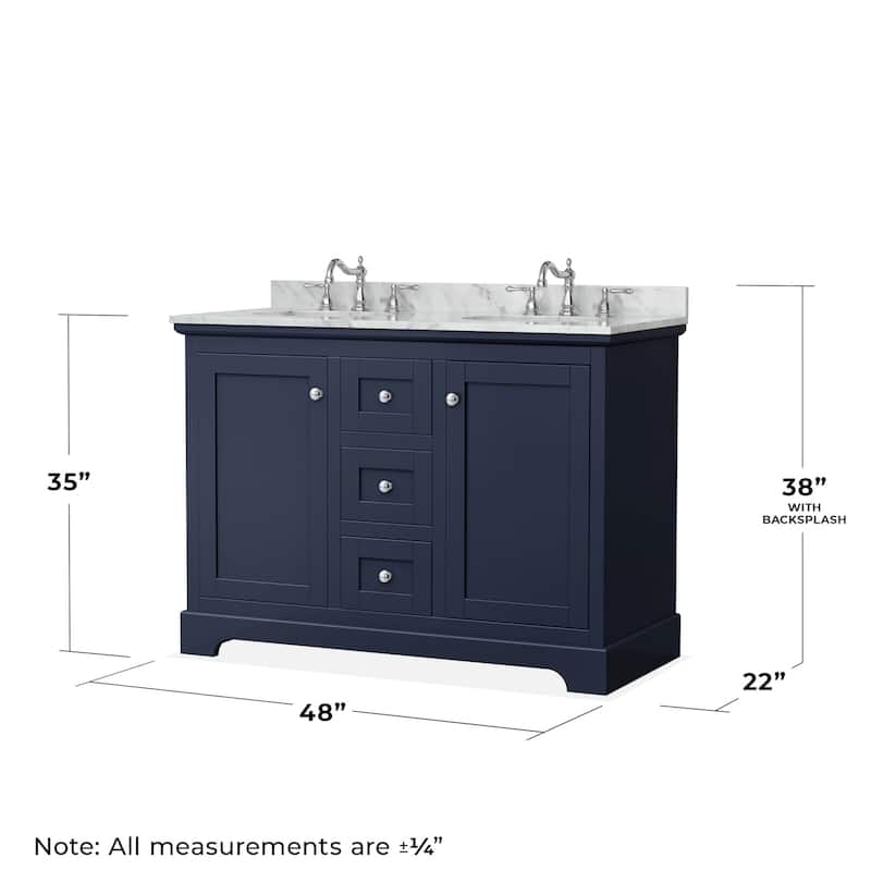 Wyndham Collection Avery 48" Free Standing Double Basin Vanity Set