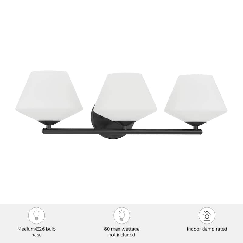 Hunter Celestial Valley 3 Light Bathroom Vanity Light - Contemporary, Modern, Damp-Rated!