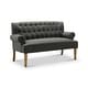 preview thumbnail 3 of 68, Arete Upholstered Tufted Settee Loveseat by Moser Bay Home Charcoal