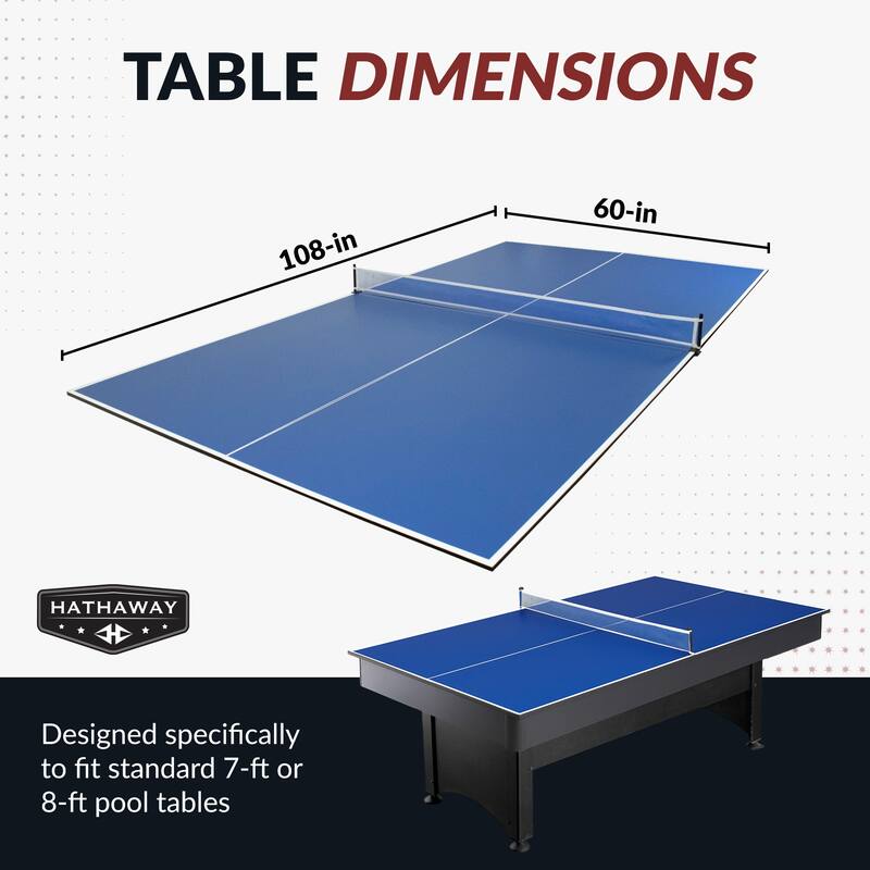 Quick Set 12mm Table Tennis Conversion Top - Blue