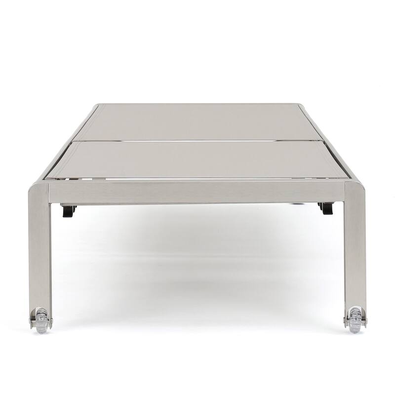 Cape Coral Outdoor Aluminum Adjustable Chaise Lounge by Christopher Knight Home