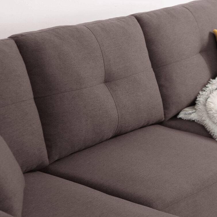 DENOSEN Modern L-shape Fabric Sectional Sofa and Chaise