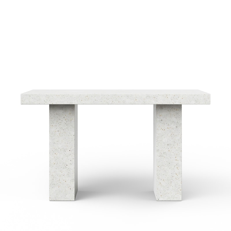 Urbia Elcor Concrete - Dining, Bar, and Counter Table - Bar Height - 71" - Ivory Terrazzo