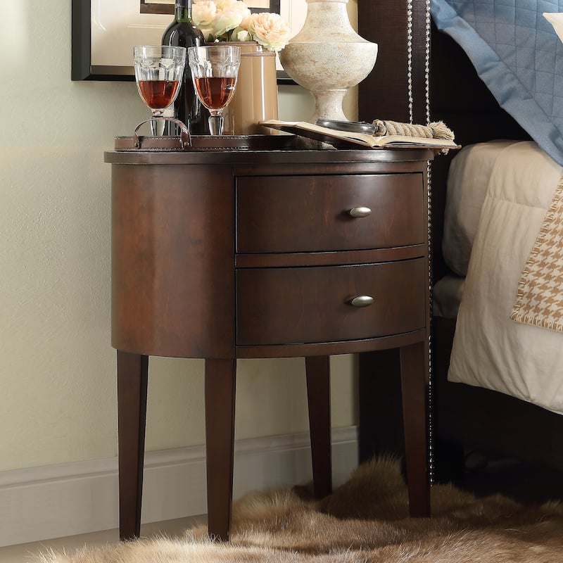 Aldine 2-drawer Oval Accent Table by iNSPIRE Q Bold
