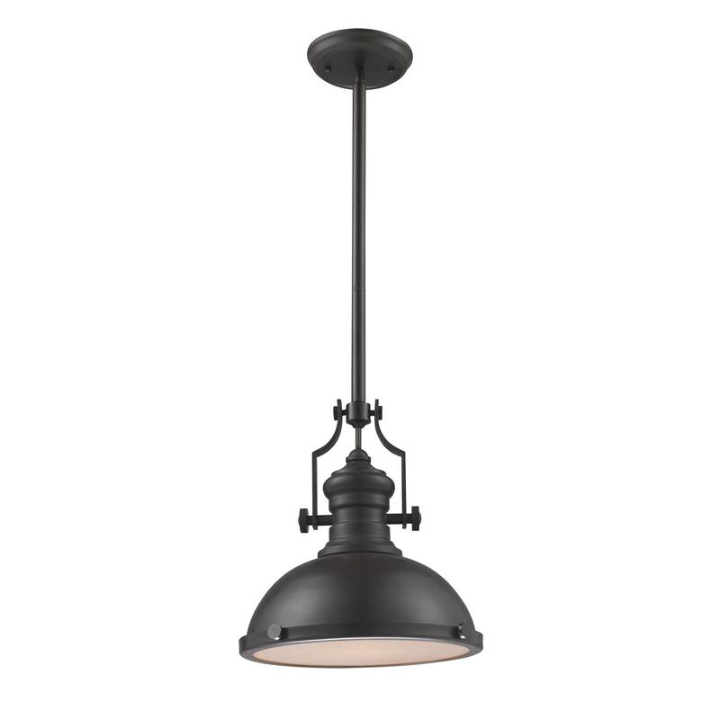 Chadwick 13-inch Wide 1-Light Pendant - 13in W x 13in D x 14in H - Matte Black