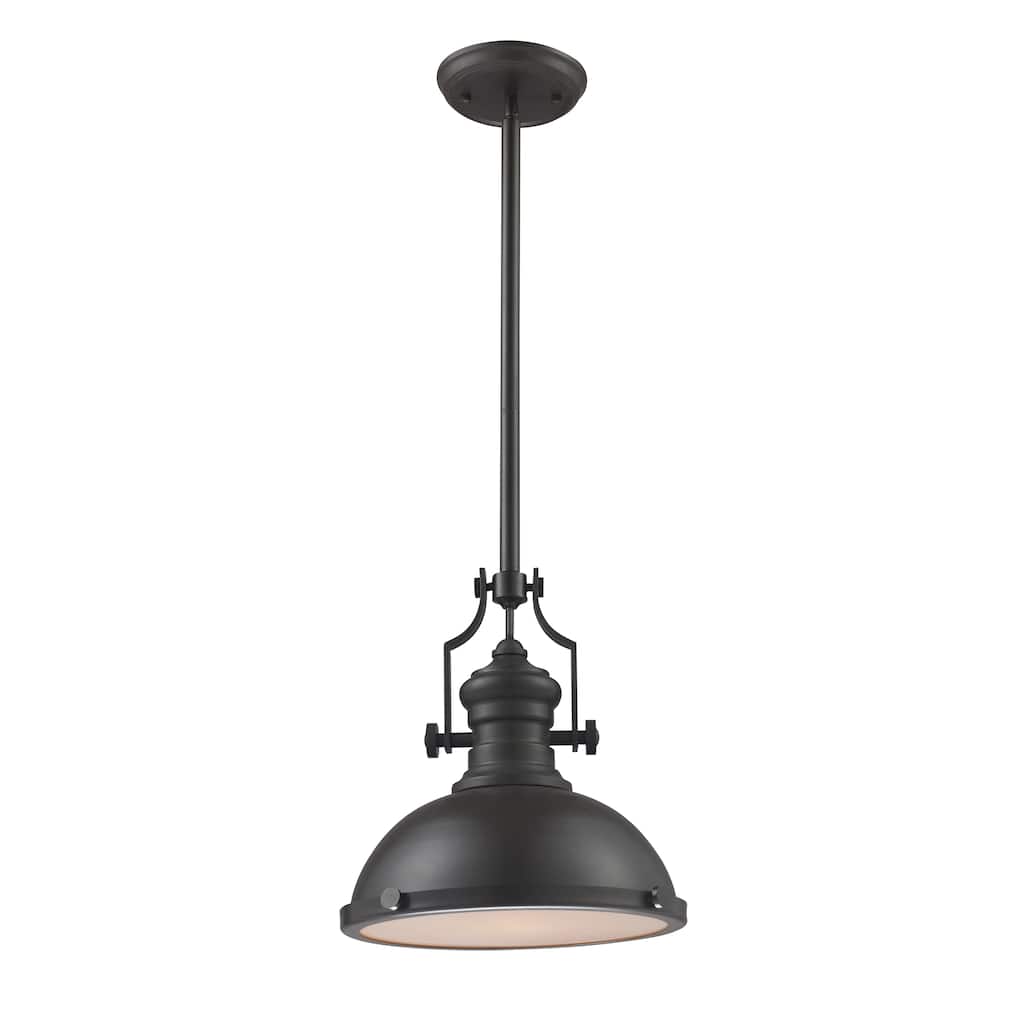 Chadwick 13-inch Wide 1-Light Pendant in Matte Black - 13in W x 13in D x 14in H