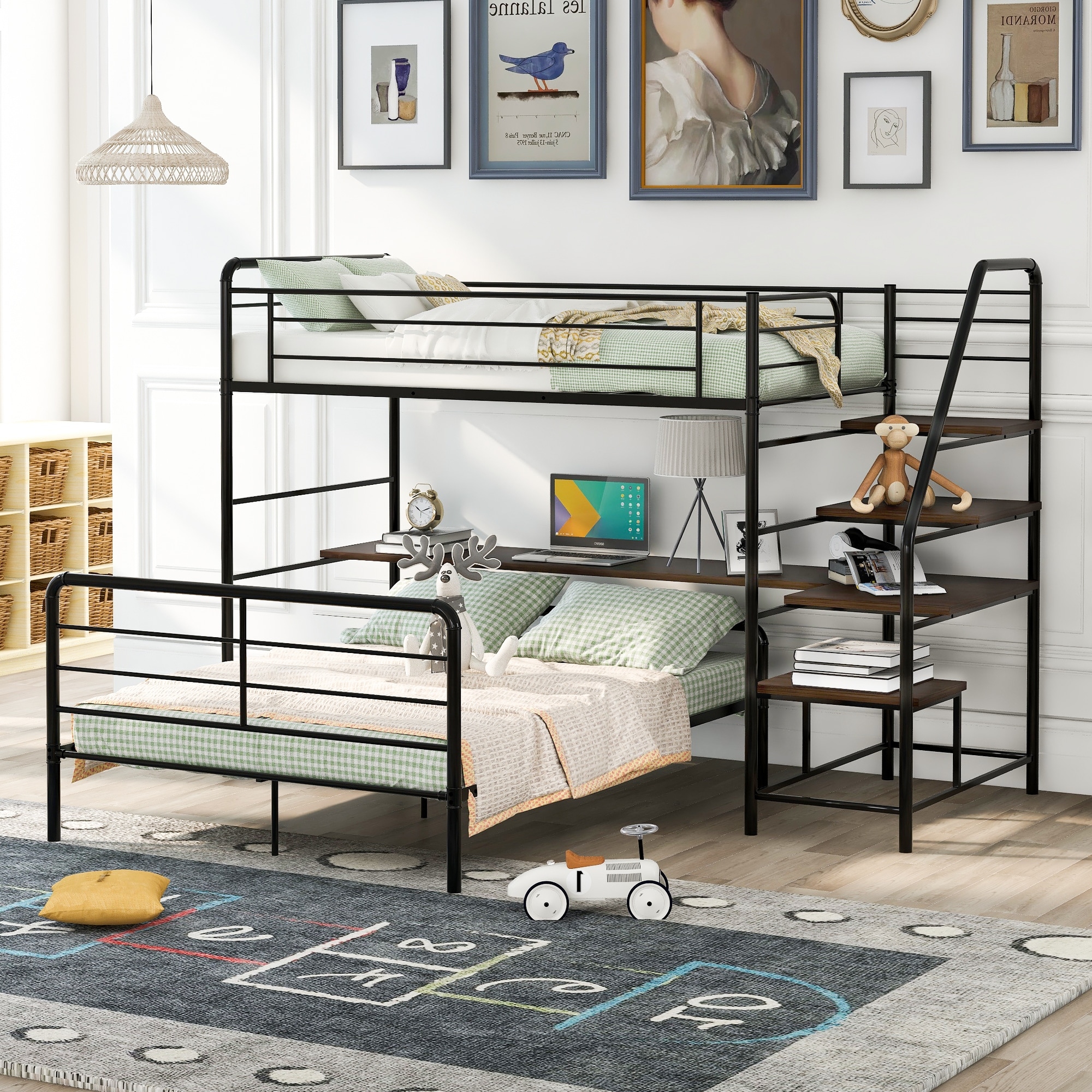 Full over full bunk beds that separate 2025