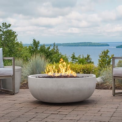 Bryce 38" LP Fire Bowl in Fog Made in the USA by Real Flame
