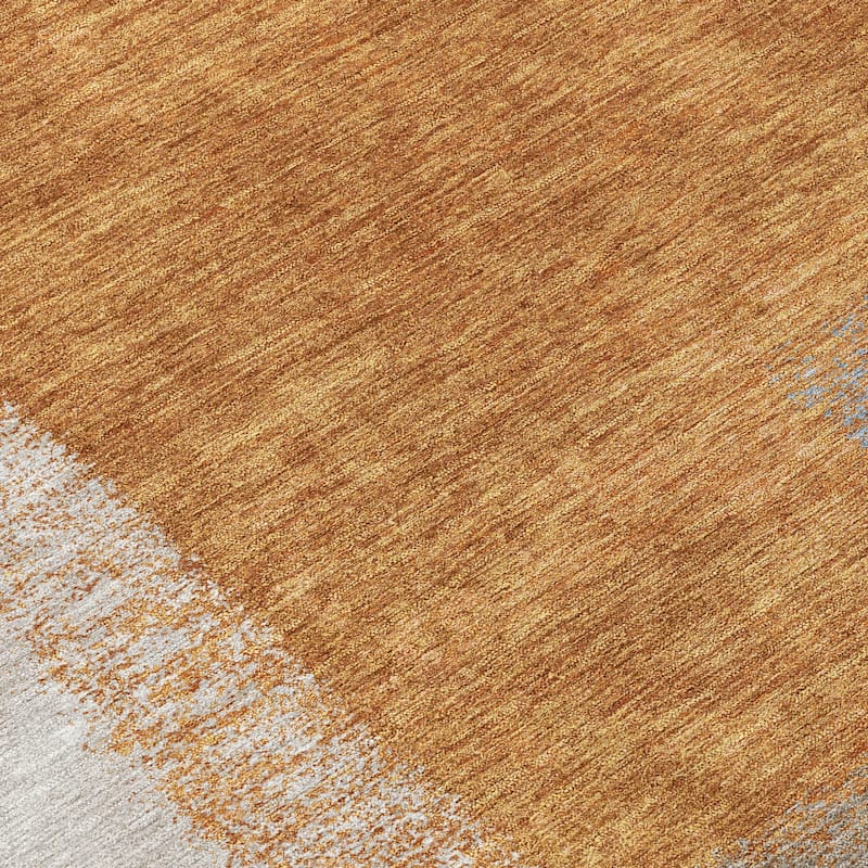 Machine Washable Indoor/ Outdoor Solid Contemporary Chantille Rug