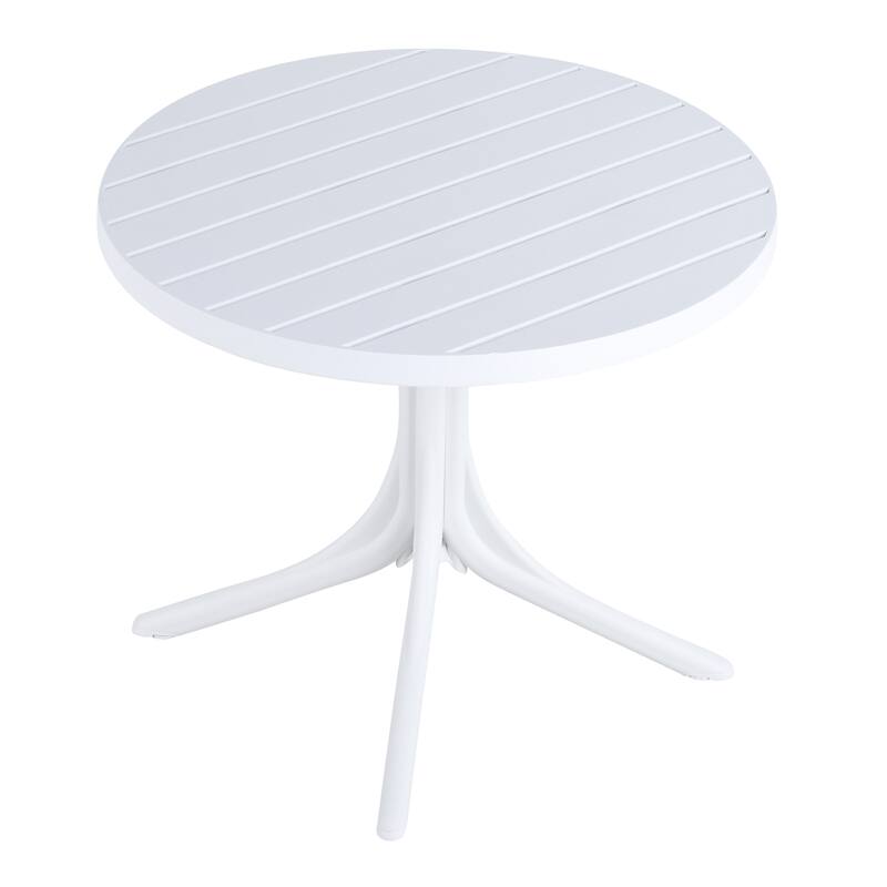 Modern Round Plastic Table - 36 Inch Indoor/Outdoor Dining Table & Coffee Table