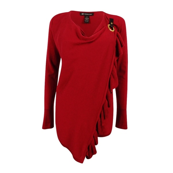 red wrap sweater women's