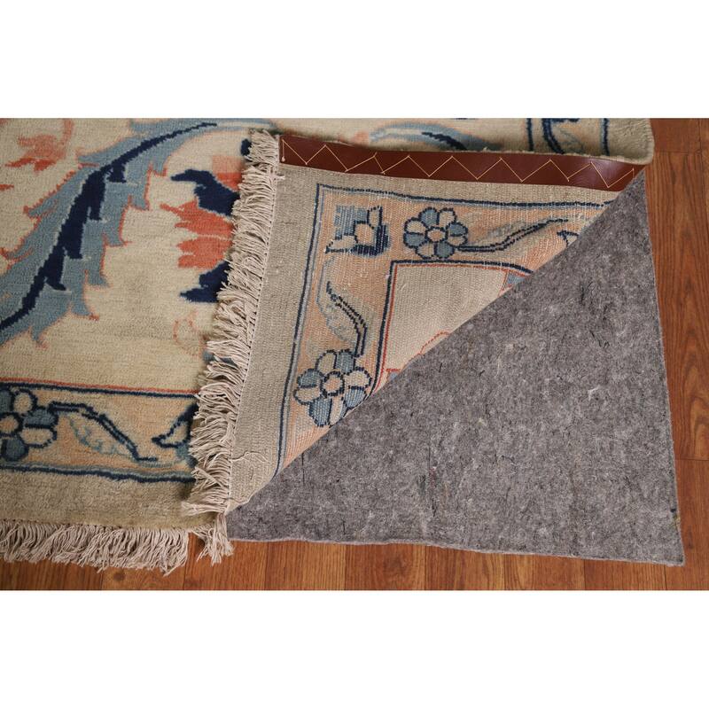 Hand Knotted Oriental 100% Wool Carpet Traditional All-Over Beige & Ivories Mahal Area Rug - 16' 6'' X 13' 0''