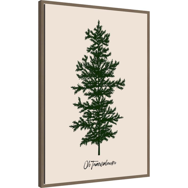 Oh Tannebaum Framed Canvas Wall Art Print - Sylvie Dark Gold