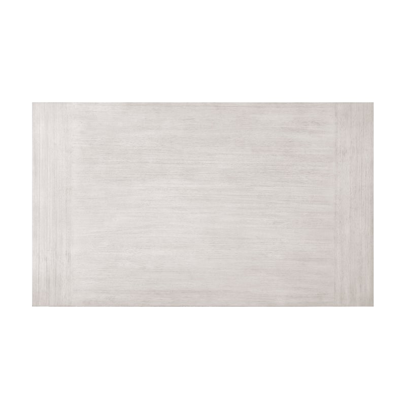 Modern Farmhouse 7pc Dining Set Table and 6 Side Chairs Upholstered Antique White Finish Durable Wooden Furniture