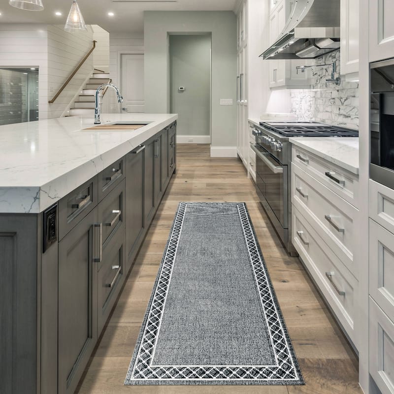 SussexHome Washable Ultra Thin Laundry Room Rug Runner - 20" x 59"