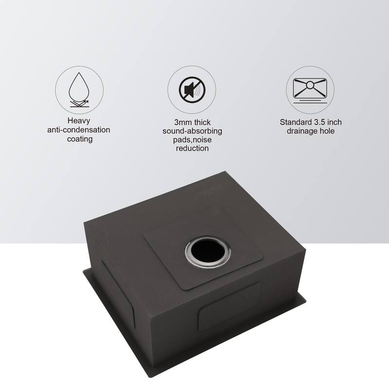 Undermount 16 Gauge Single Bowl Stainless Steel Kitchen Sink in Brushed Nickel