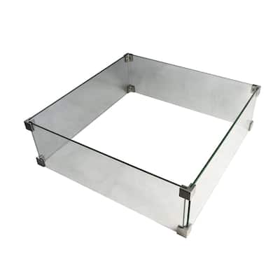 Elementi Outdoor Manhattan Fire Pit Square Wind Screen 22 x 22"