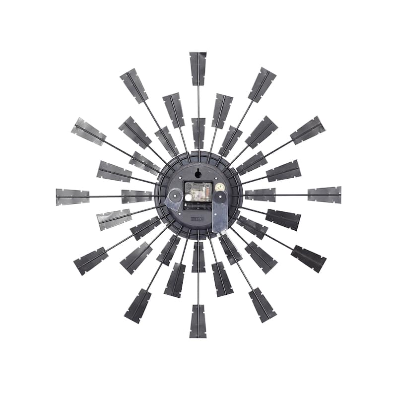 Gold / Copper / or Silver Iron Metal Starburst Sun Glam Wall Clock