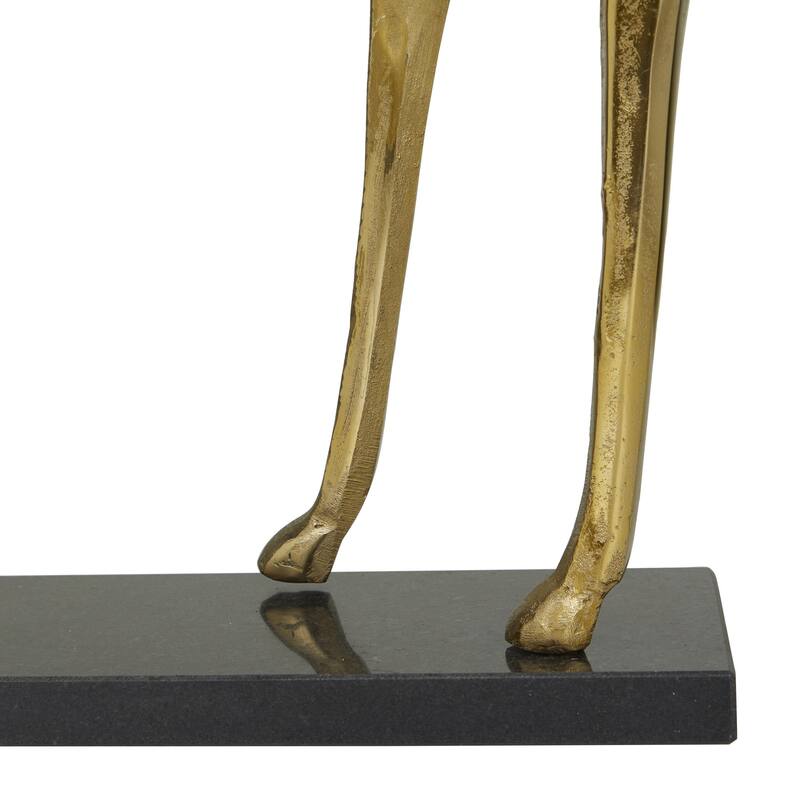 Aluminum Metal Horse Decorative Sculpture - Silver, Gold, Black - Roche River Decor