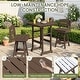 preview thumbnail 11 of 48, 3-Piece HDPE Counter Height Bar Set with 2 24.8'' Height Swivel Bar Stools and 29.92'' W Square Bar Table,Pub table sets of 3