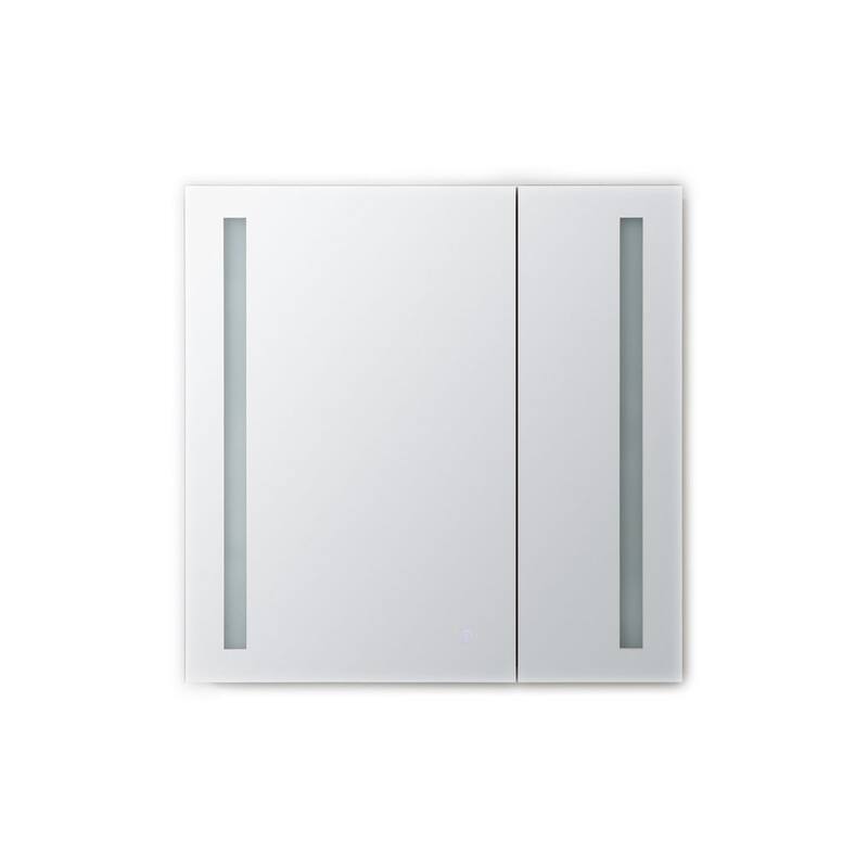 AQUADOM Royal Basic LED Medicine Cabinet, Defogger, 3X Vertically Adjustable Magnifying Mirror