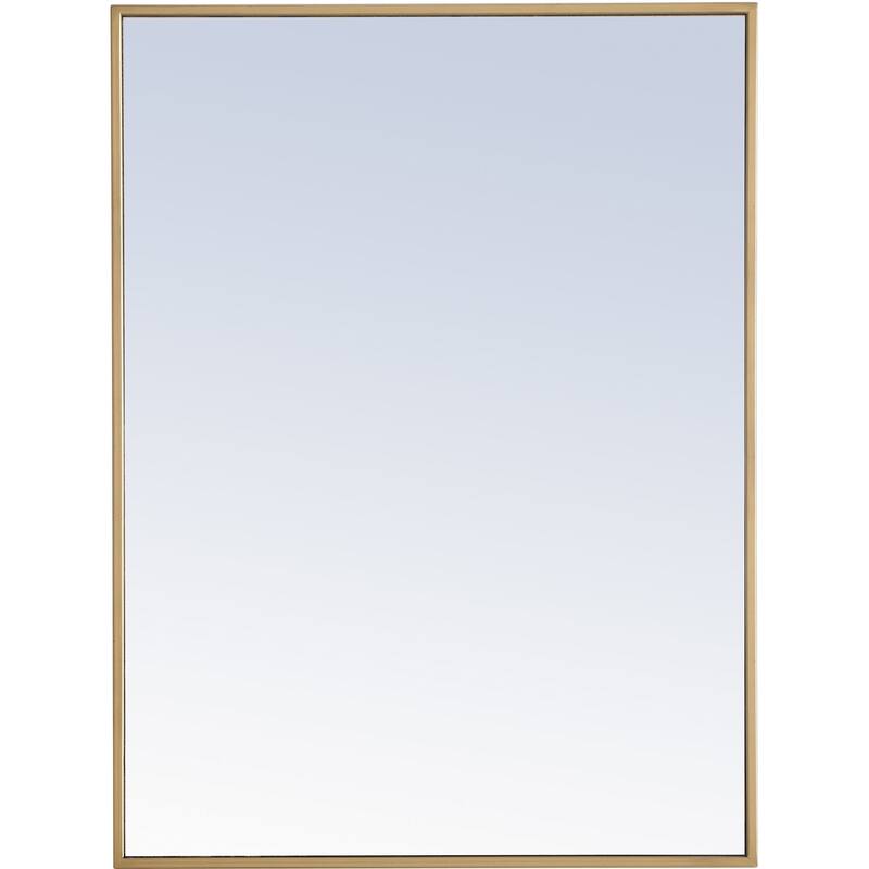 Elegant Lighting Eternity 32" x 24" Rectangular Metal Framed Wall - Brass