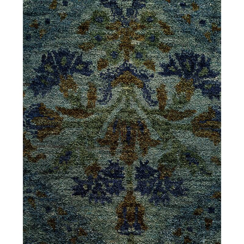 Overdyed One-of-a-Kind Hand-Knotted Area Rug - Green - 10' 1" x 10' 1"