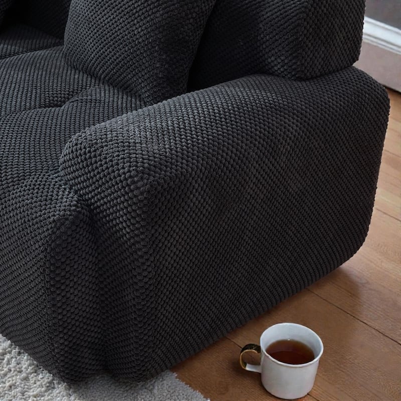 73" Modular Sectional Loveseat, Tufted 2-Seater Cloud Couch with Pillows, Boneless Foam Convertible Sofa for Living Room