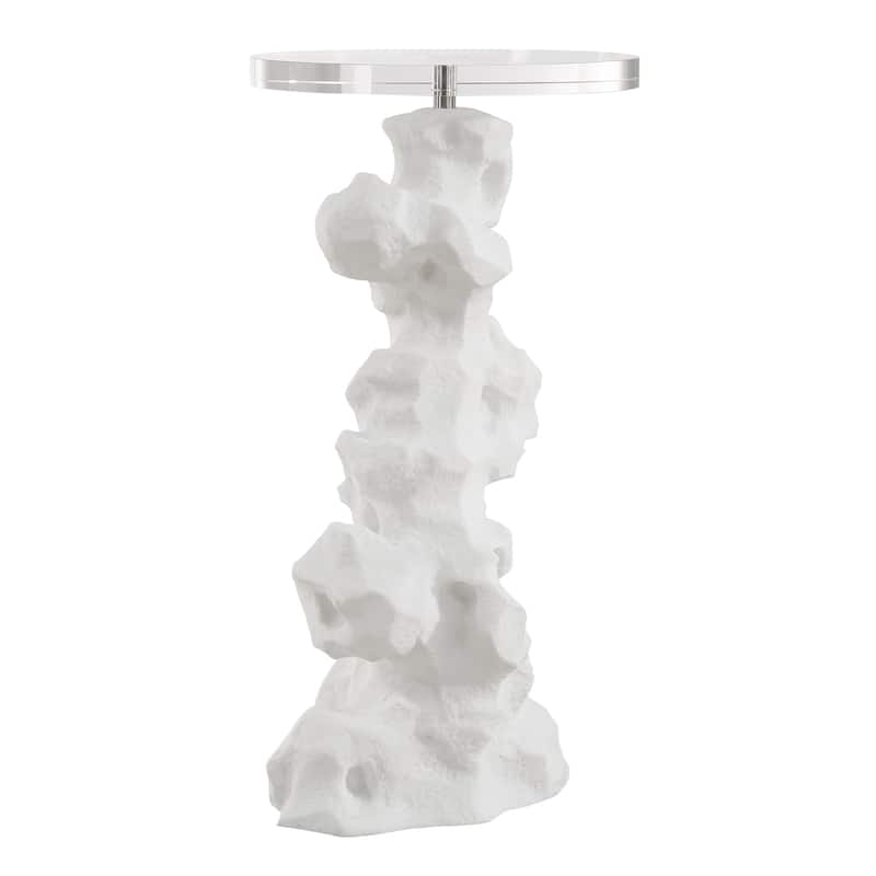 Uttermost 24253 Remnant 13" Wide Crystal Top Stone Accent Table
