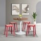 preview thumbnail 24 of 69, Tresse Modern Stackable Dining Stool with Wicker Seat for Dining Room, Garden, Patio, Indoor or Outdoor - No Assembly Required